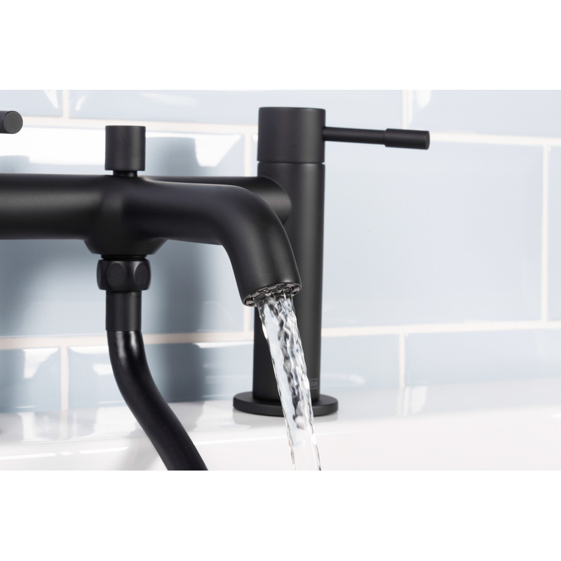 Bristan Mila Taps Black Bath Shower Mixer | Toolstation