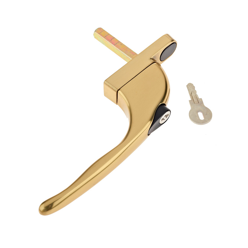 Yale PVCu Inline Lockable Window Handle Polished Brass Toolstation