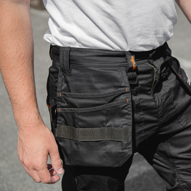 Holster Pockets Graphite Grey Inc Belt New  BAY6 Scruffs Pro Flex Trousers 