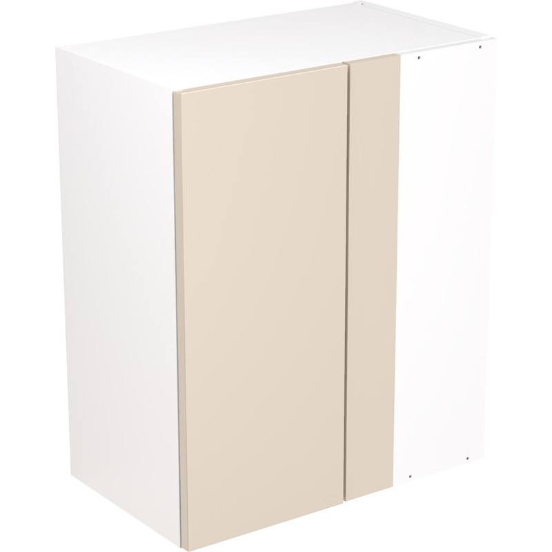Kitchen Kit Flatpack Slab Kitchen Cabinet Wall Blind Corner Unit Super Gloss Cashmere