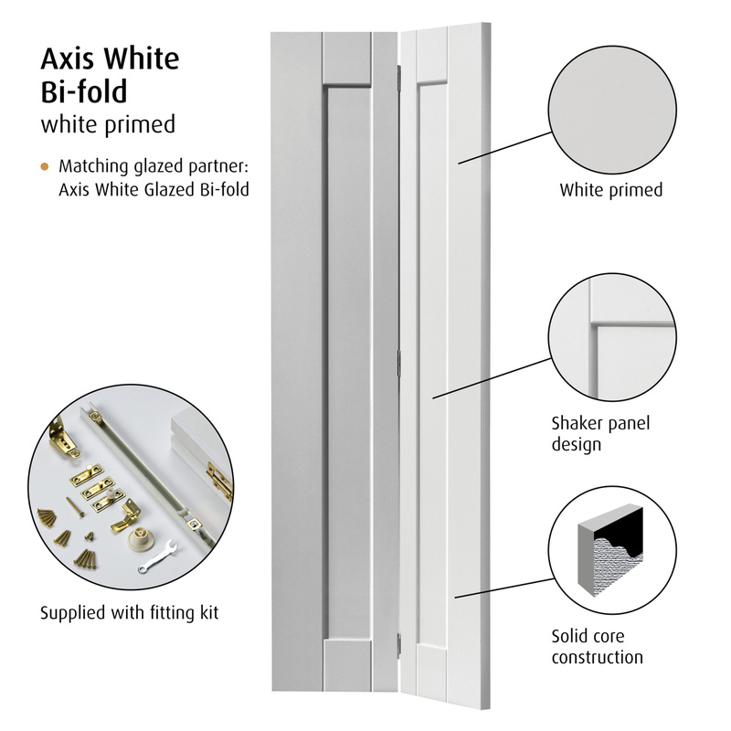 Axis White Bi-fold Internal Door