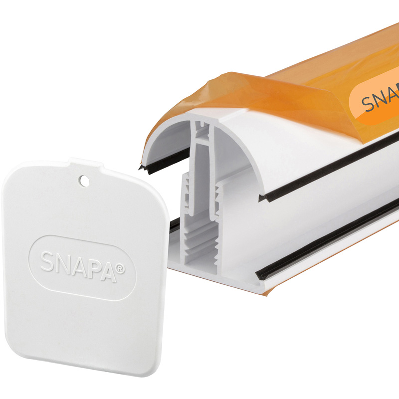 Snapa White PVC Glazing Bar for Axiome Sheets 3000mm