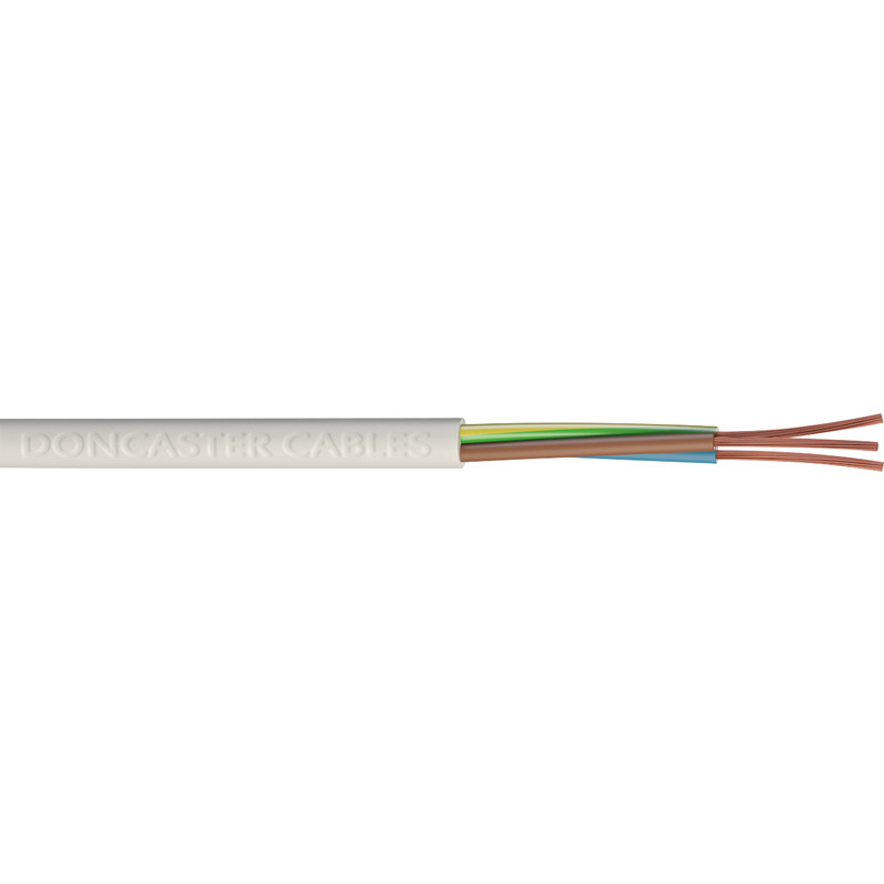 Doncaster Cables 3 Core Heat Resistant Flex Cable (3093Y) 1.0mm<sup>2</sup> Drum