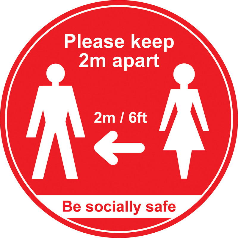 'Please Keep 2m Apart' Floor Graphic