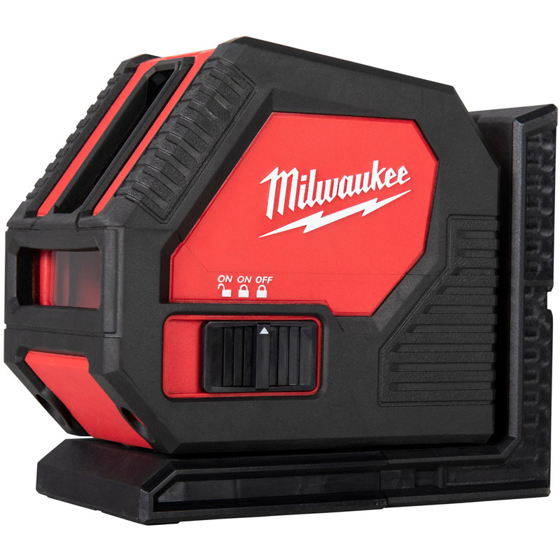 Milwaukee Alkaline Cross-Line Laser Level In Steel Green/Black