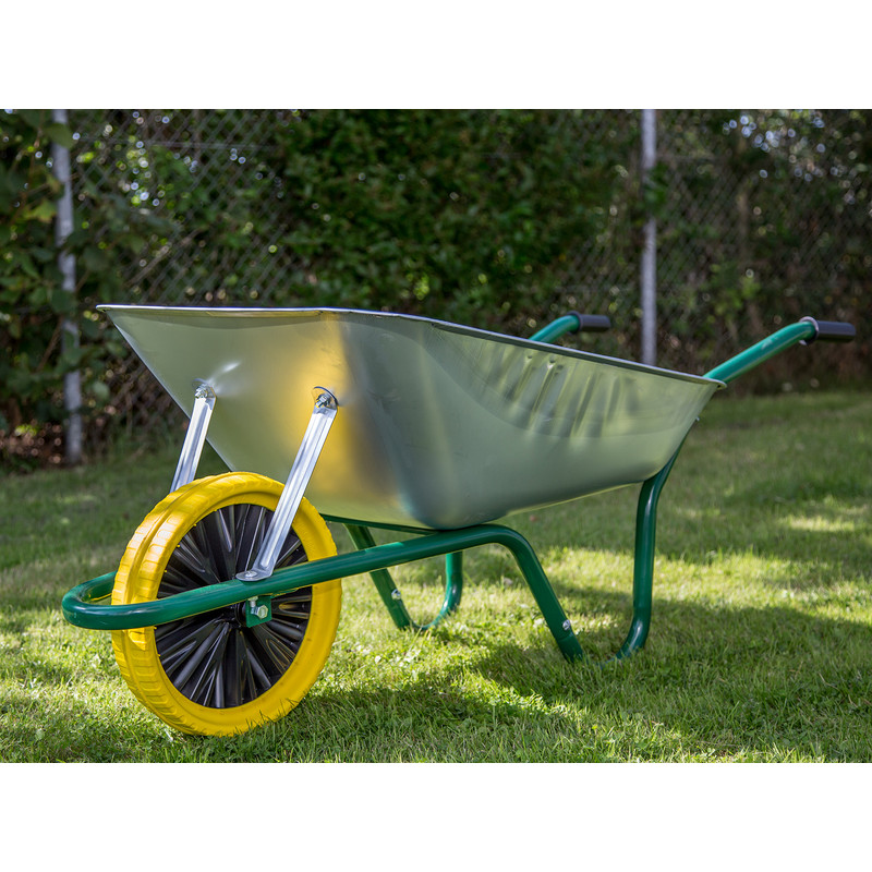 MADE IN THE UK EXCELLENT QUALITY 85L WHEELBARROW WITH PUNCTURE PROOF WHEEL