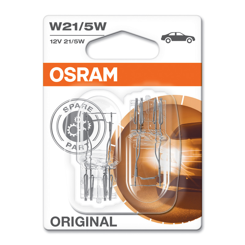 Osram SL 12v Car W21/5W 580 Wedge Brake DRL Side Light White LED Bulbs