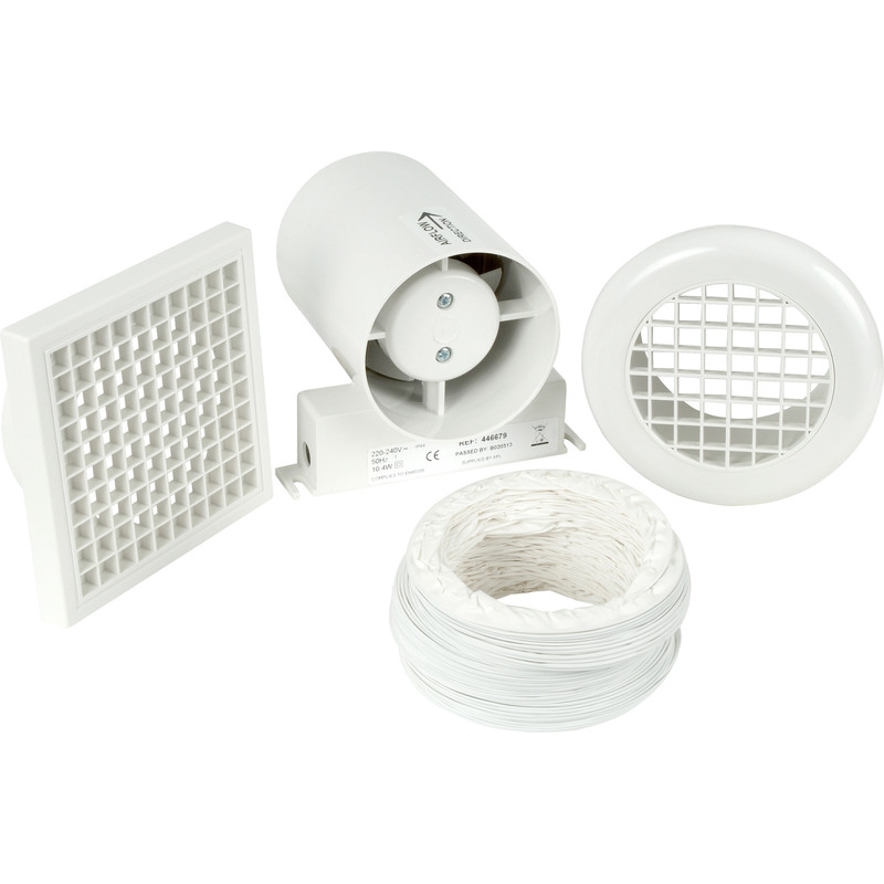 150mm Part L Inline Shower Extractor Fan Kit with Timer