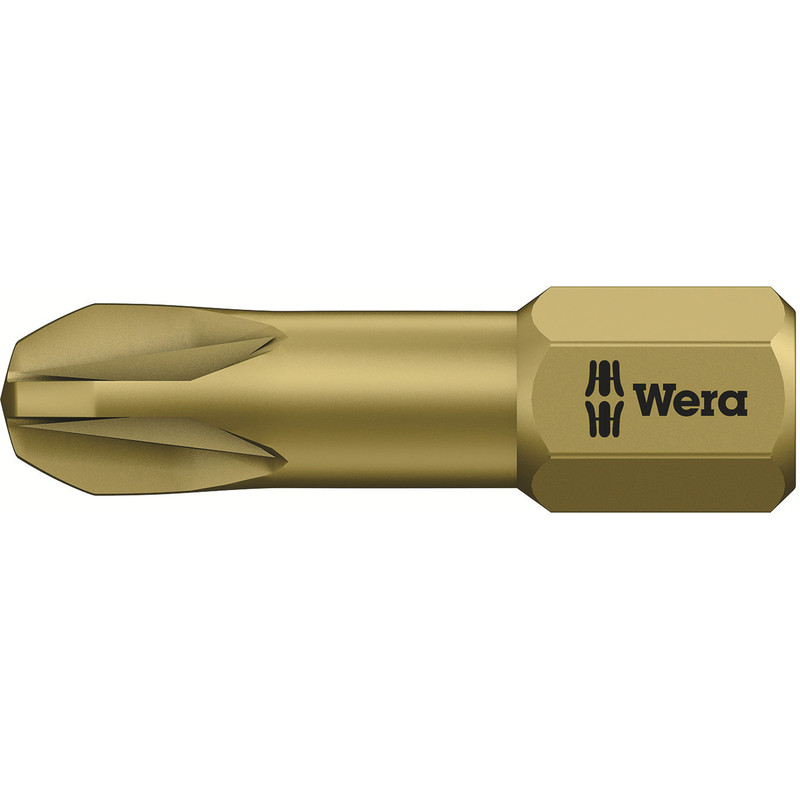 Wera Series 4 855/4 Z Sheet Metal Bit Pack of 10 1/4 Drive Pozidriv PZ 3 x 70mm Blade