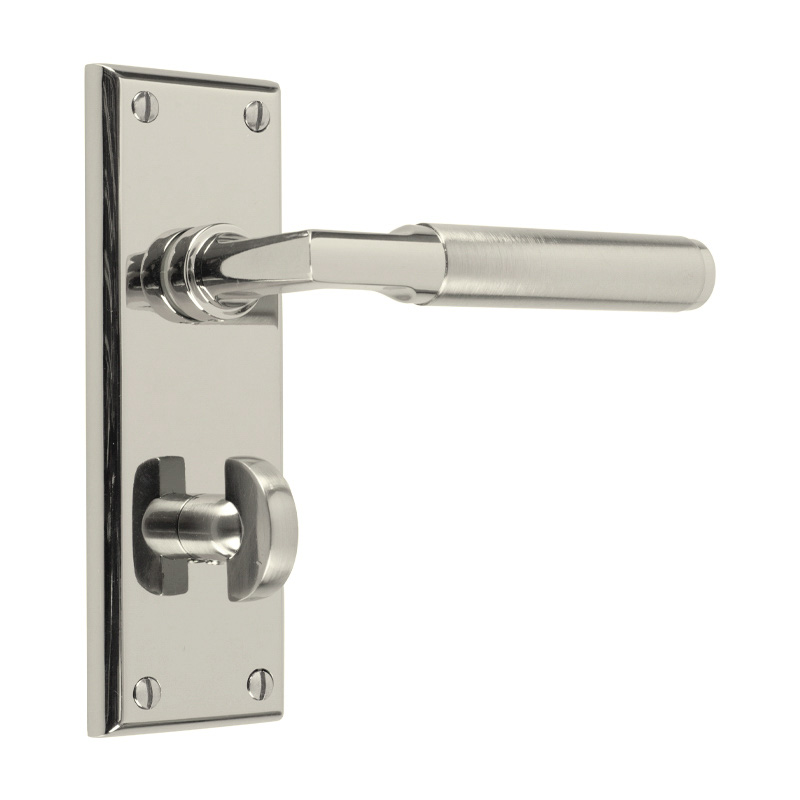 Serozzetta Sessanta Door Handles Bathroom Polished / Satin Nickel
