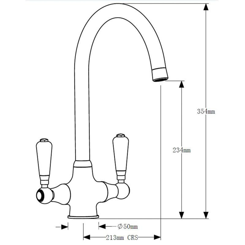 Reginox Dual Lever Kitchen Sink Mono Mixer Tap