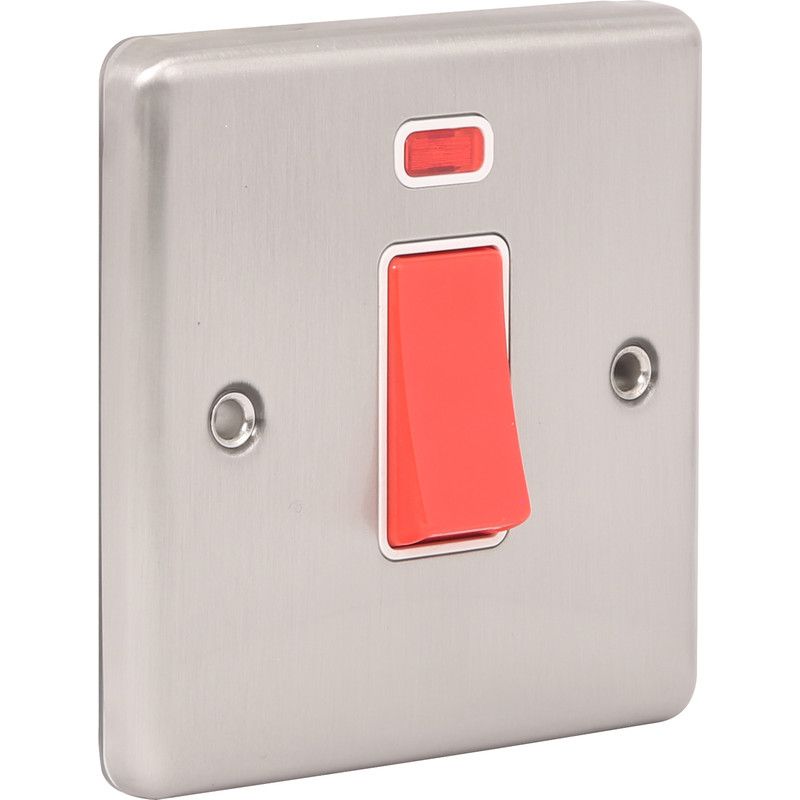 Wessex Brushed Stainless Steel 45A DP Switch