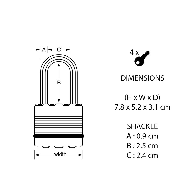 Master Lock EXCELL Laminated Steel Padlock