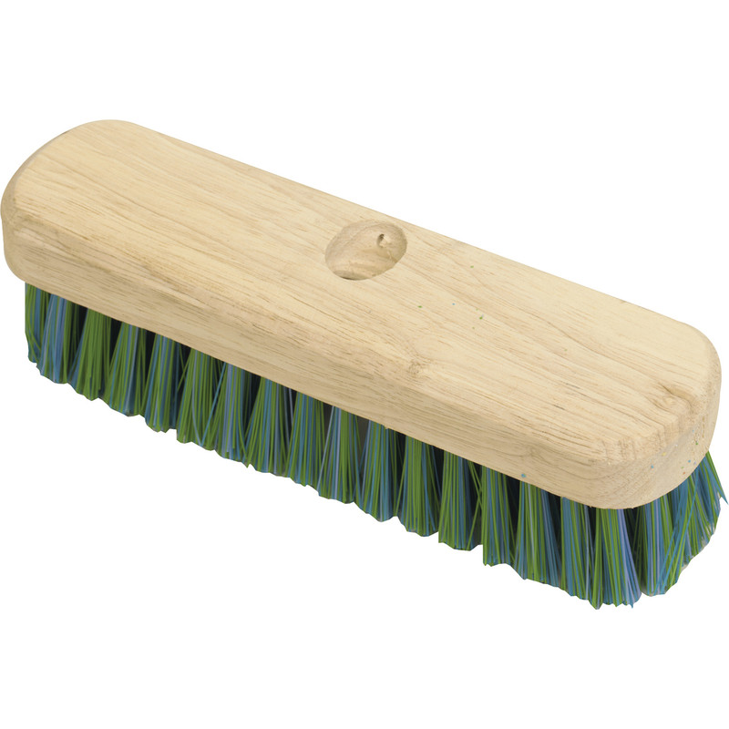 8" 200mm BLUE Deck Scrubbing Brush Head Stiff Bristle Hard Broom Sweep Scrub 