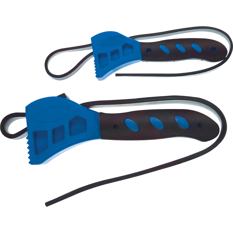 Brand New 2 Piece Rubber Strap Wrench Set 
