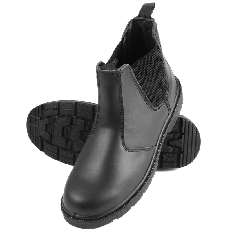 black safety dealer boots