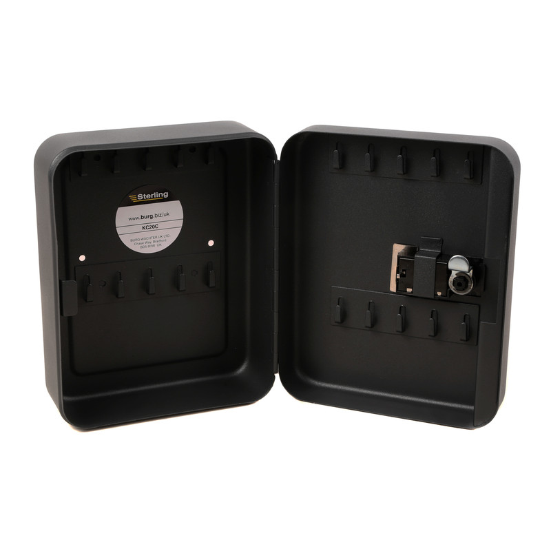 Burg-Wächter Key Cabinet - 108 Hooks, Right-Hinged, Steel Wall Mount, Lockable For Home Or Office