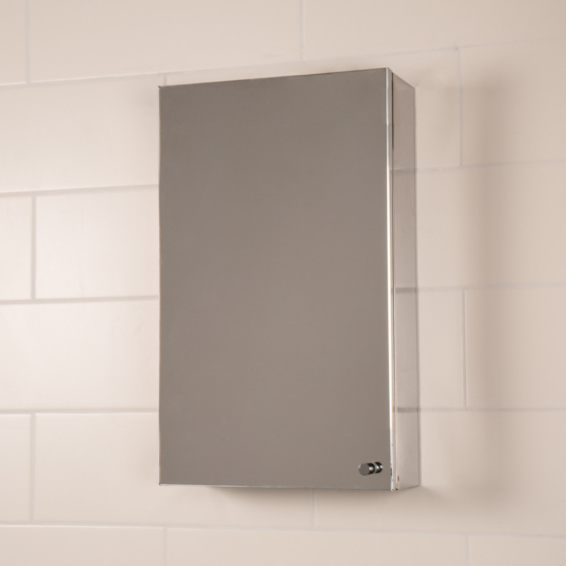 Croydex Single Door Stainless Steel Bathroom Cabinet