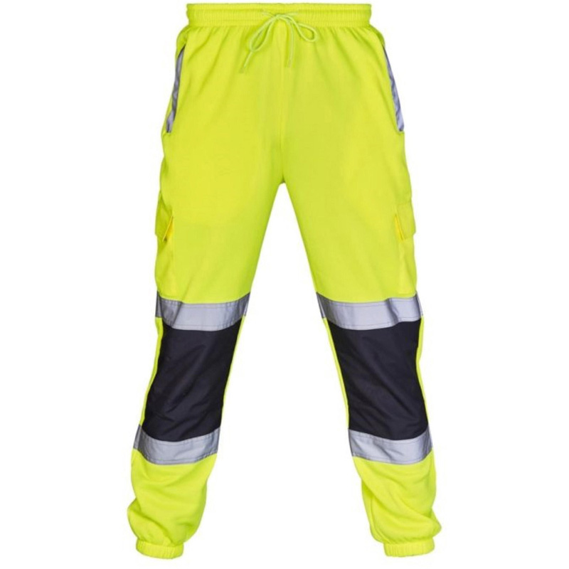 Keepsafe Hi Vis Two-Tone Jogging Bottoms /Navy In Yellow Medium