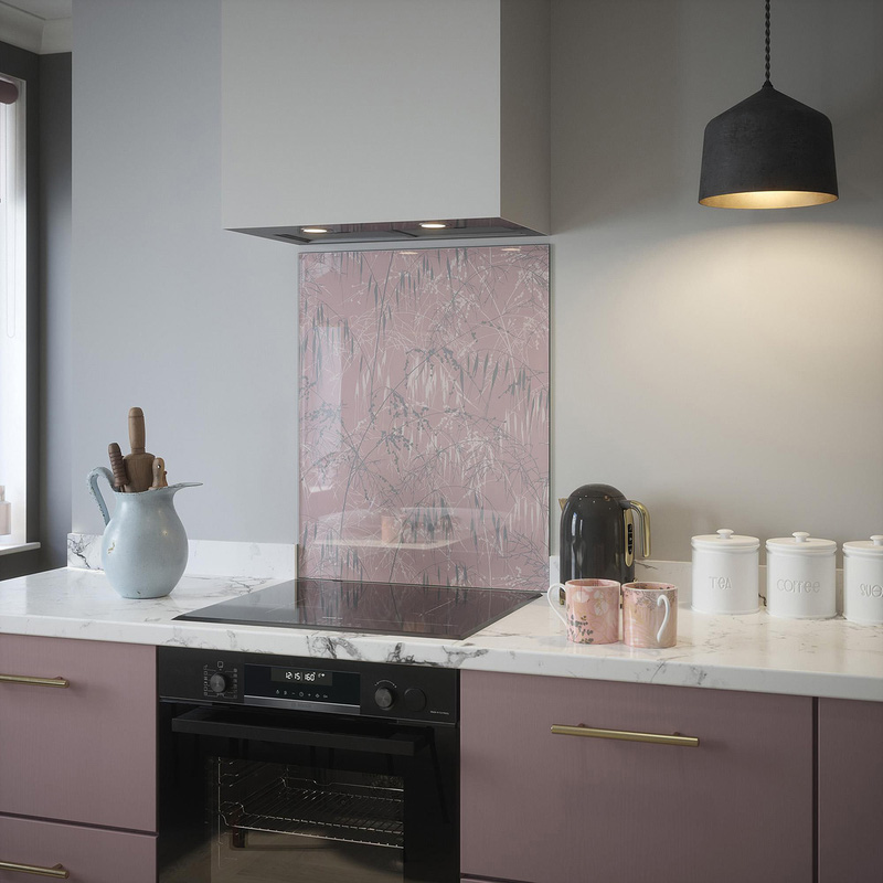 Clarissa Hulse Meadow Grass Blush Splashback 600 X 750Mm (1) Grey/Dark/Blue