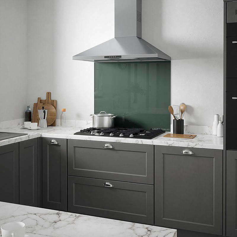 Laura Ashley Fern Glass Splashback 900 X 750Mm (1) Brass Green
