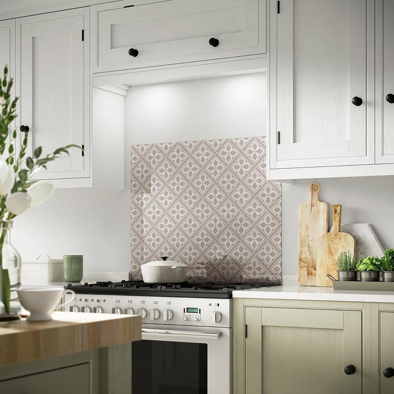 Laura Ashley Mr Jones Dove Glass Splashback 900 X 750Mm (1) In Grey