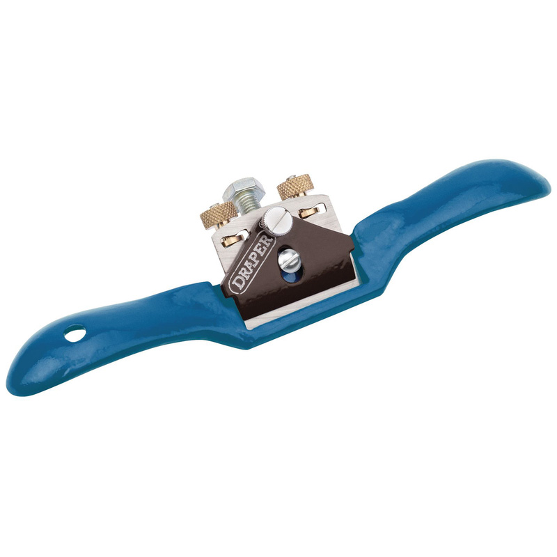 Draper Flat Spokeshave 250Mm In Blue Carbon Steel