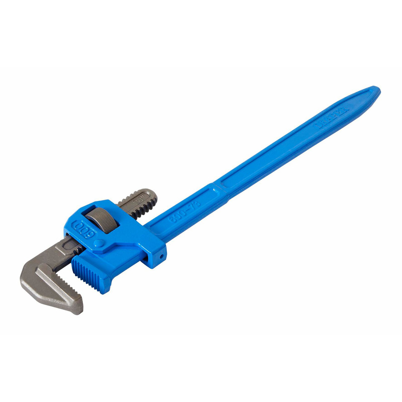 Draper Stillson Pattern Adjustable Pipe Wrench 600Mm In Blue Carbon Steel