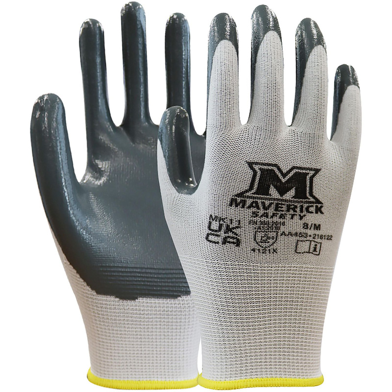 Maverick Safety Mk11 Super Grip Gloves Medium (Pair) In Black