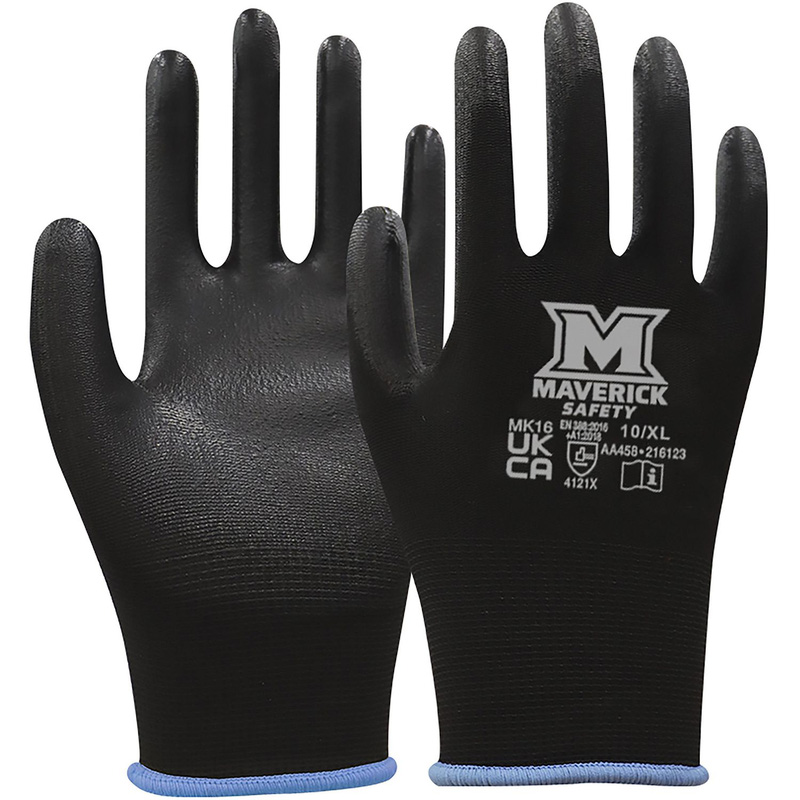 Maverick Safety Mk16 Precision Work Gloves X-Large (Pair) In Black