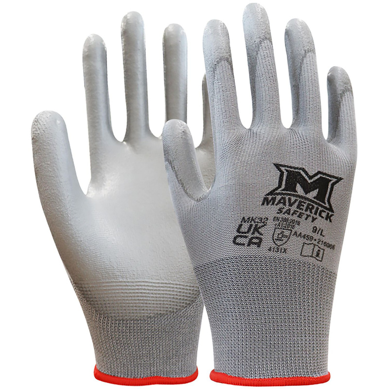 Maverick Safety Mk32 Precision Touch Work Gloves Large (Pair) In Grey