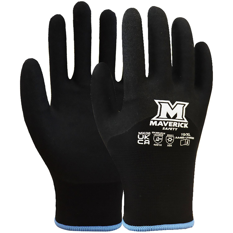 Maverick Safety Mk08 Super Thermal Touch Work Gloves X-Large (Pair) In Black Acrylic