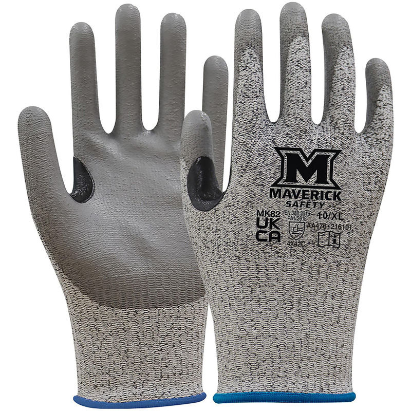 Maverick Safety Mk82 Cut Resistant Touch Work Gloves X-Large (Pair) In Grey