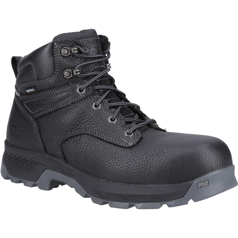 Timberland Pro Titan 6" Waterproof Safety Boots In Black, Size 12 Rubber