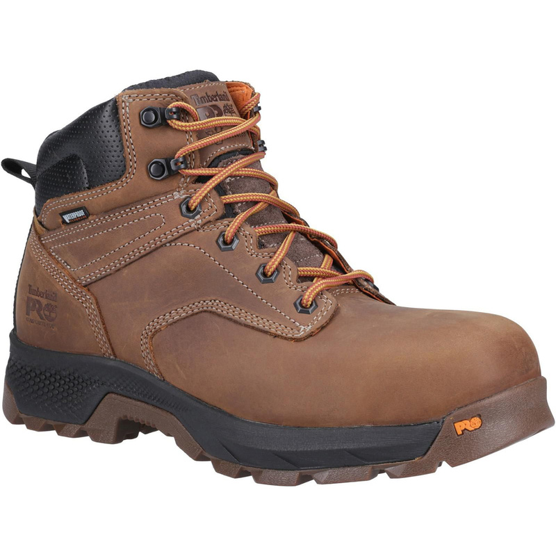 Timberland Pro Titan " Waterproof Safety Boots In Brown, Size 6 Rubber