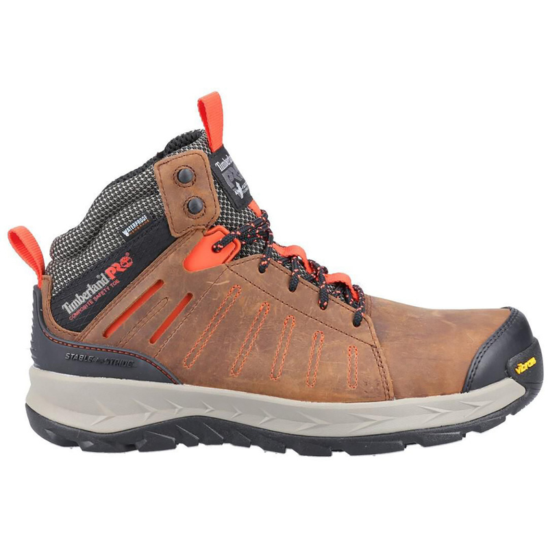 Timberland Pro Trailwind Waterproof Safety Boots In Brown, Size 7 Rubber