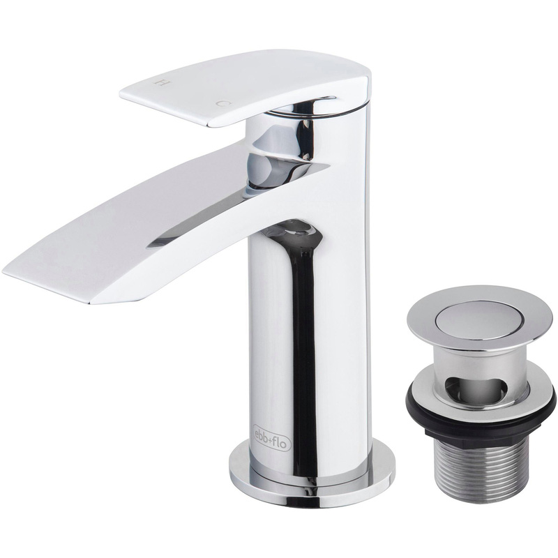 Ebb And Flo Ebb + Flo Cobo Cloakroom Mono Mixer Tap In Chrome Rubber/Steel