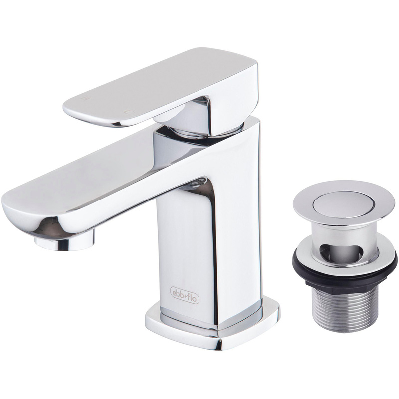 Ebb And Flo Ebb + Flo Heacham Cloakroom Mono Mixer Tap In Chrome Rubber/Steel