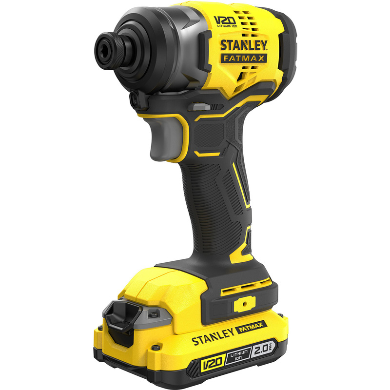 Stanley Fatmax V20 18V Brushless Impact Driver 1 X 2.0Ah In Rubber Yellow