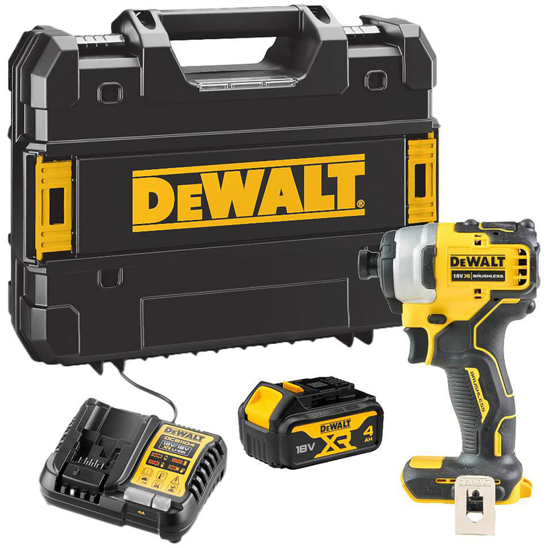 Dewalt Dcf809m1t-Gb 18V Xr Brushless Compact Impact Driver 1 X 4.0Ah In Yellow