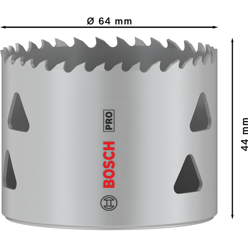 Bosch Pro Multi Material Hole Saw 64Mm In Plastic Grey