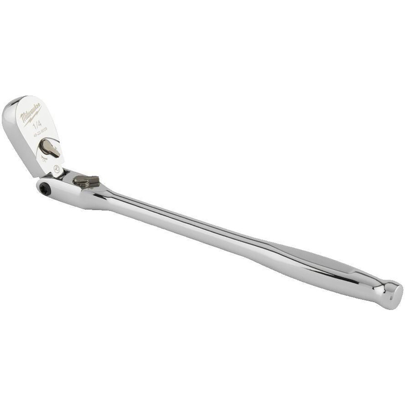 Milwaukee Long Flex Head Ratchet 1/4" In Chrome