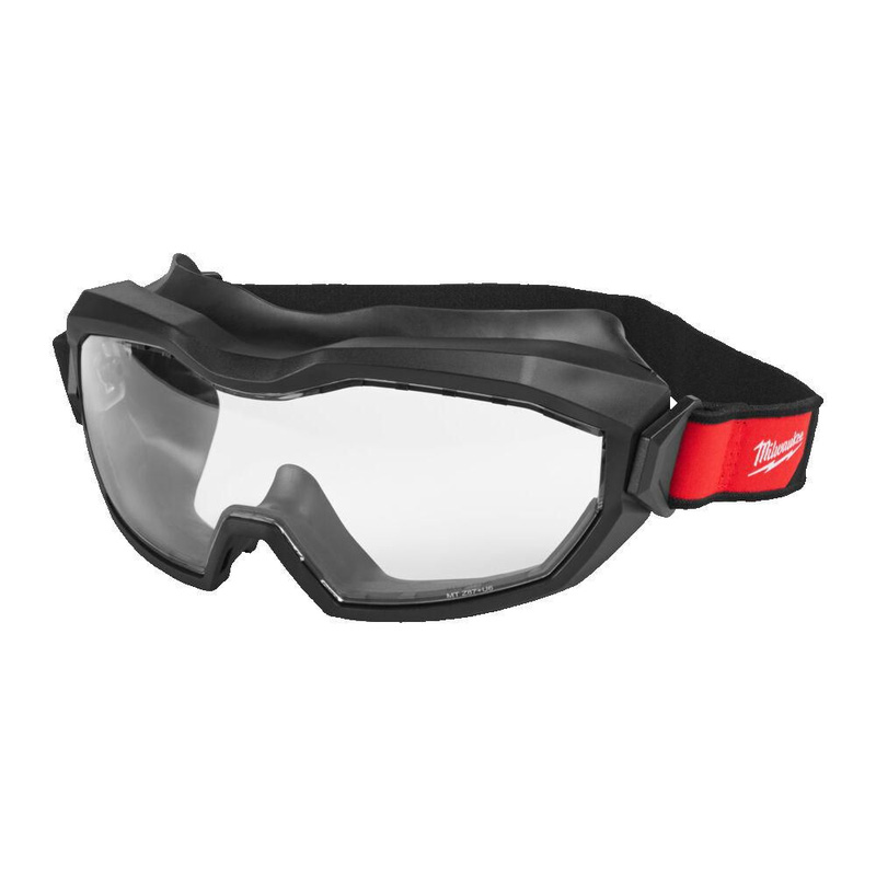 Milwaukee High-Profile Vented Goggle Clear In Black