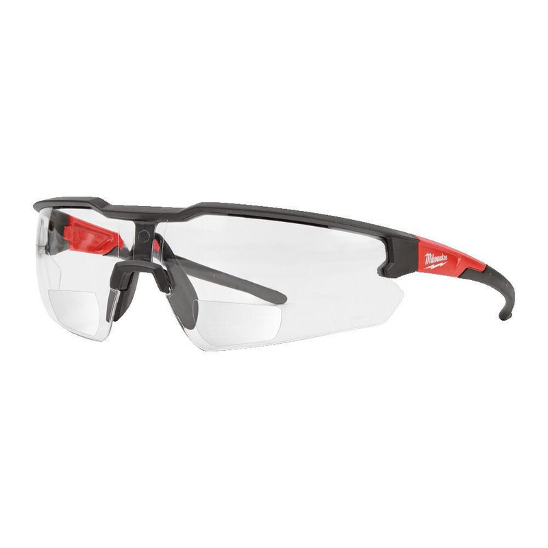 Milwaukee Magnified Safety Glasses Clear +2.5 In Black
