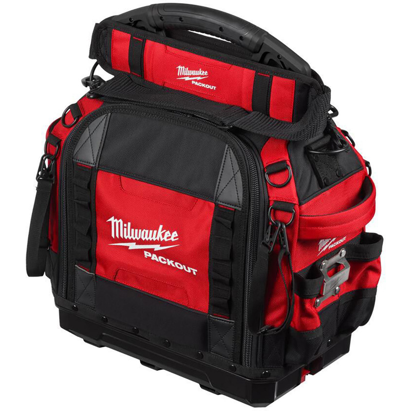 Milwaukee Packout Closed Tote Tool Bag 38Cm In Black/Red