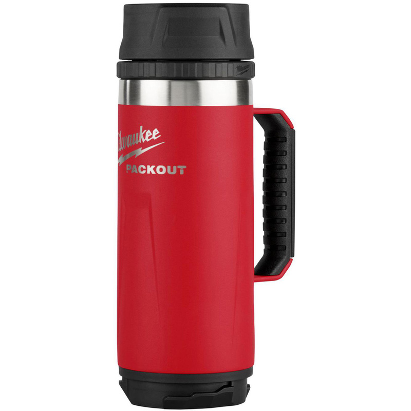 Milwaukee Packout Mug Sip Lid 532Ml In Red Steel
