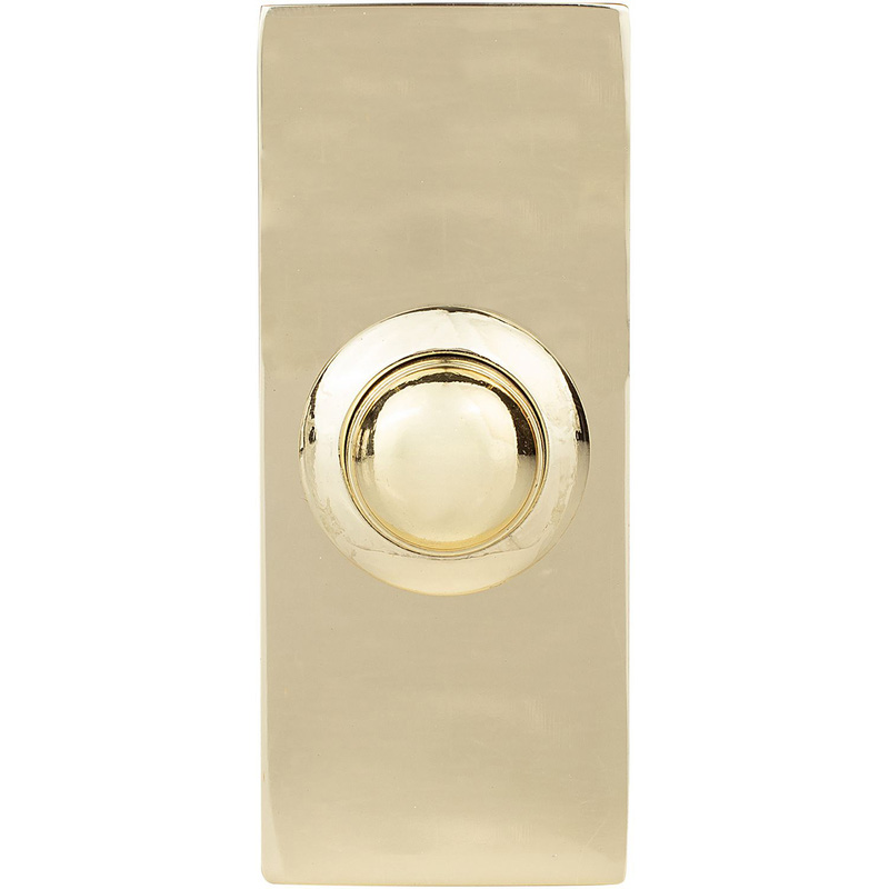 Byron 2204 Metal Bell Push In Brass