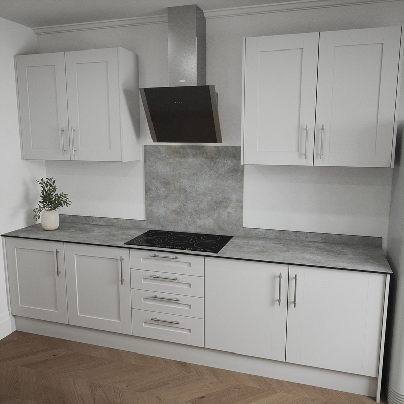 Mariz Hob Splashback 900 X 750 X 12Mm In Light Concrete