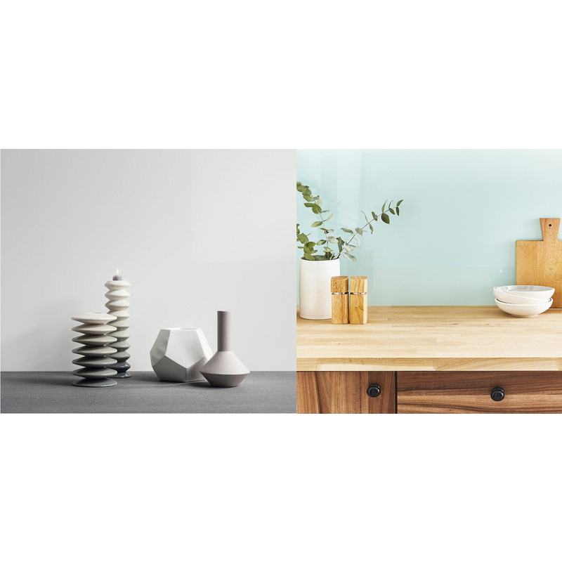 Alusplash Double-Sided Splashback 3050 X 750Mm Ice White/Ocean Wave In White/Turquoise Aluminium