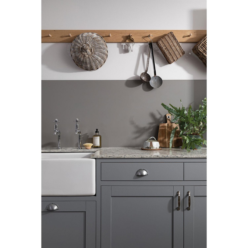 Alusplash Double-Sided Splashback 750 X 900Mm Iceberg White/Smoked Ember In White/Grey Aluminium